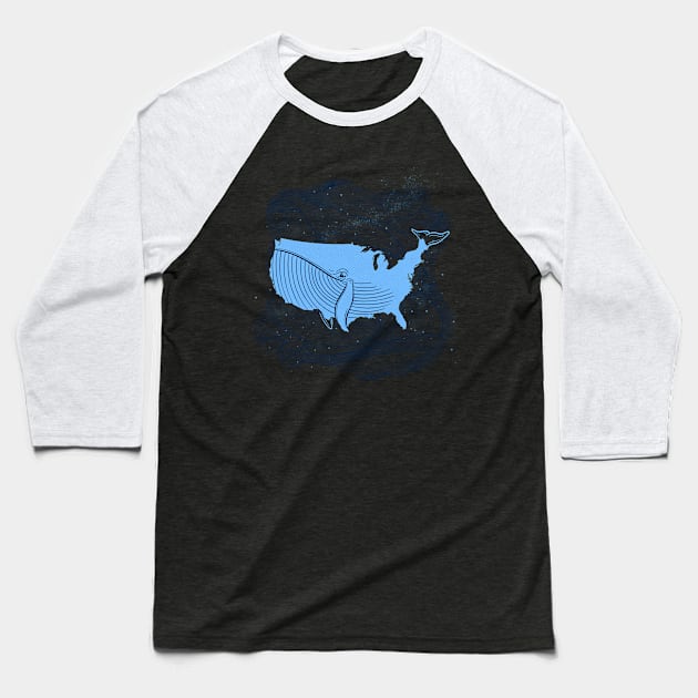 United Whales of America Baseball T-Shirt by opippi